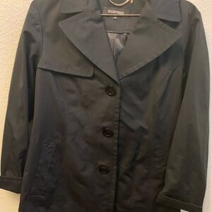 Ellen Tracy Women's Dark Gray Trench Coat